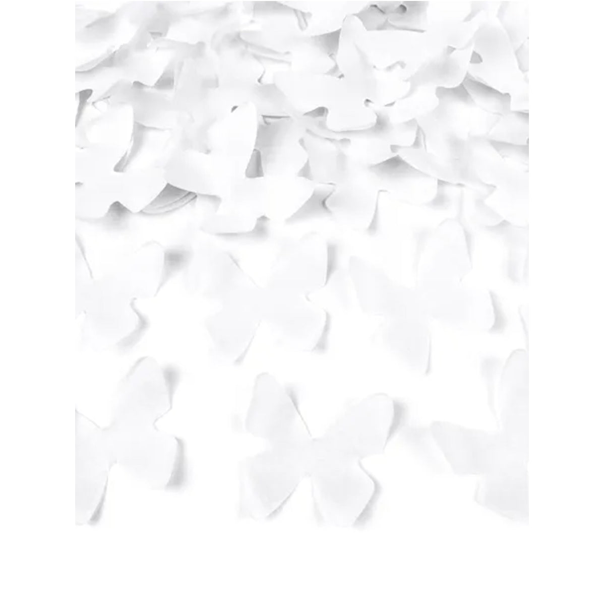 1 Konfettikanone - 28cm - Weiße Schmetterlinge