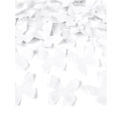 1 Konfettikanone - 28cm - Weiße Schmetterlinge