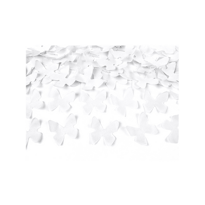 1 Konfettikanone XL - 60cm - Papier - Butterflies - Weiß