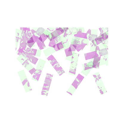 1 Konfettikanone XL - 60cm - Metallic - Streifen - Iridescent