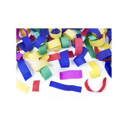 1 Konfettikanone XL - 60cm - Papier - Streifen - Bunt