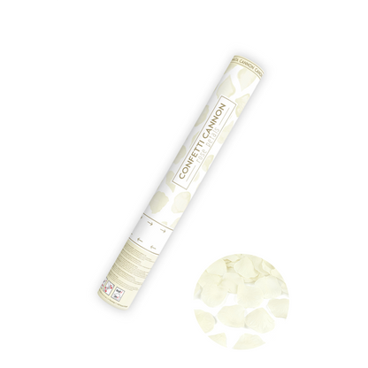 1 Konfettikanone - 40cm - Rosenblätter - Creme