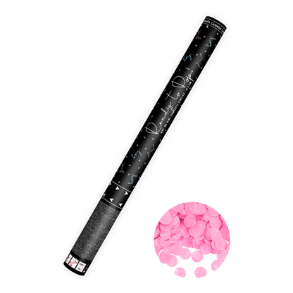 1 Konfettikanone XL - 60cm - Ready to Pop - Rosa