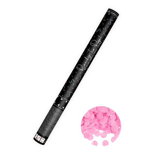 1 Konfettikanone XL - 60cm - Ready to Pop - Rosa