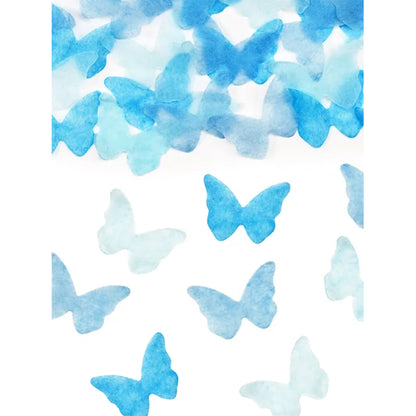1 Konfettikanone - 20cm - Baby Blaue Schmetterlinge