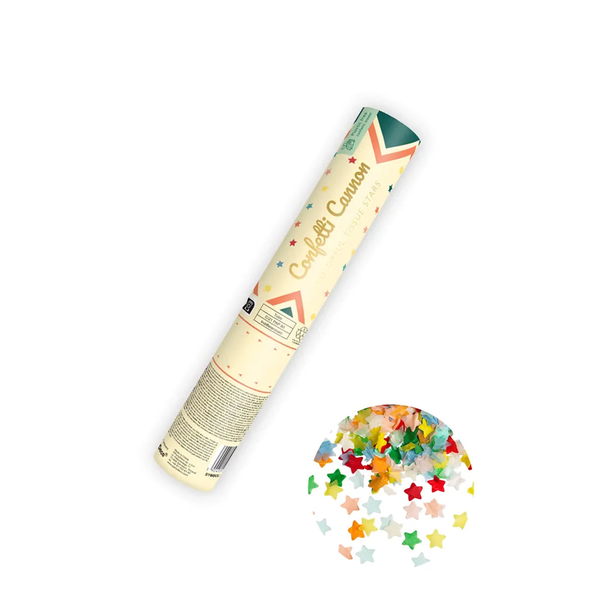 1 Konfettikanone - 20cm - Zirkus