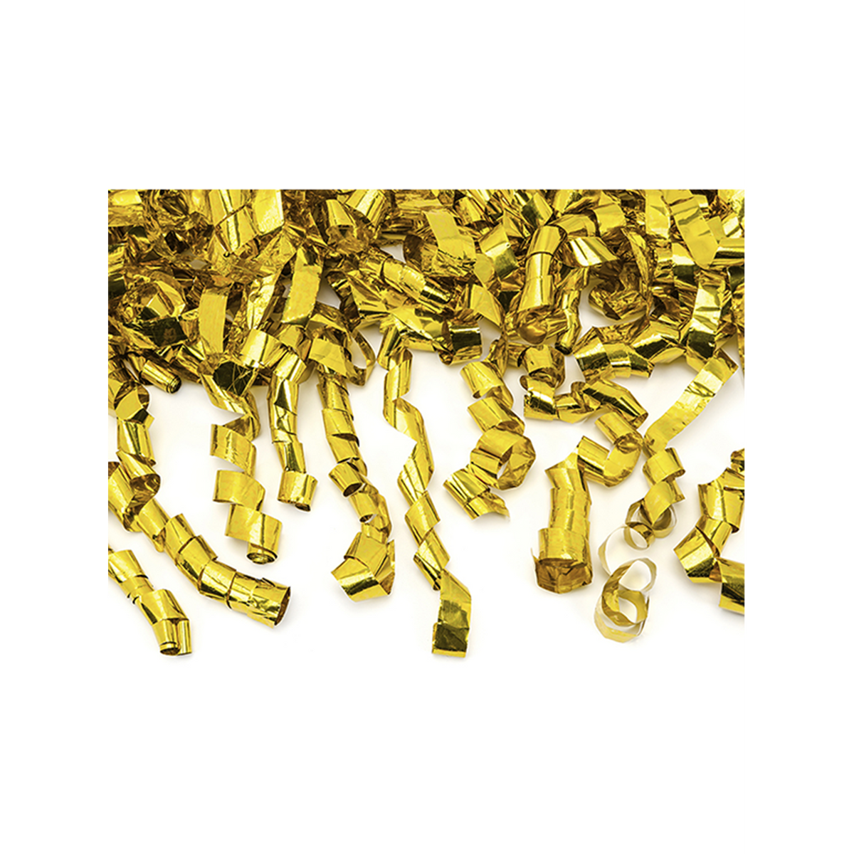 1 Konfettikanone XL - 60cm - Metallic - Luftschlangen - Gold
