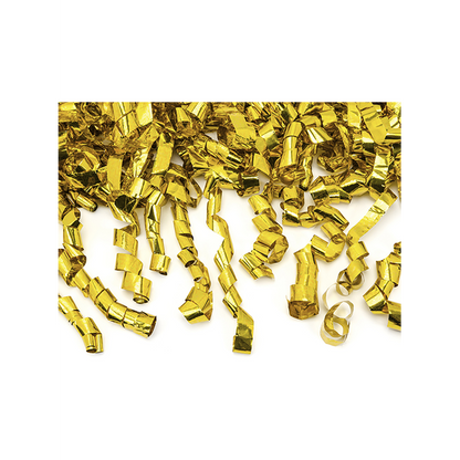 1 Konfettikanone XL - 60cm - Metallic - Luftschlangen - Gold