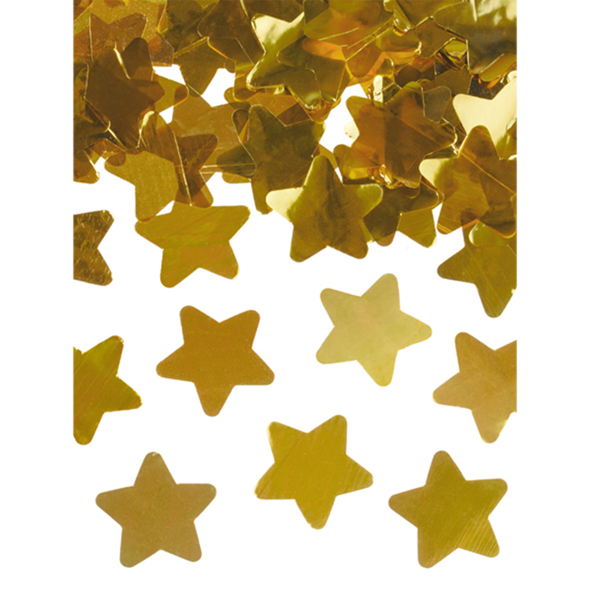 1 Konfettikanone - 28cm - Metallic - Stars - Gold