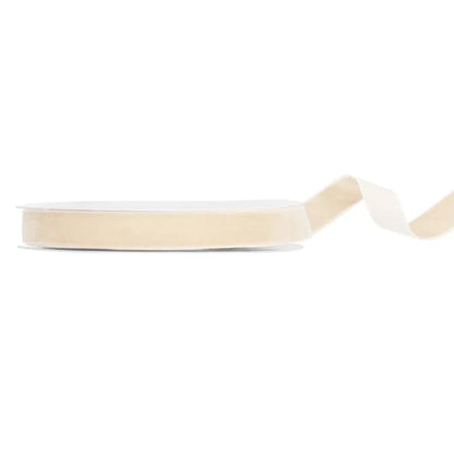 1 Ballonband - Velour - Beige - 15mm