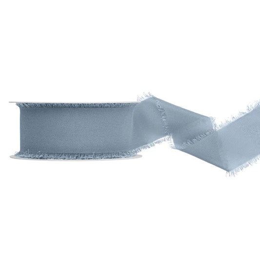1 Chiffonband - Hell-nebel-blau - 40mm