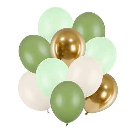 10 Luftballons - Ø 27cm & 30cm - Pastel Pistazien & Rosmarin
