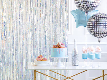 1 Glittervorhang - 2,5m - Holographic