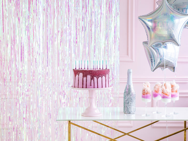 1 Glittervorhang - 2,5m - Iridescent
