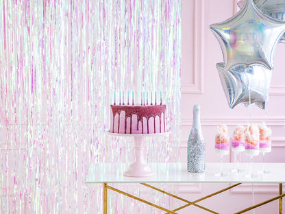 1 Glittervorhang - 2,5m - Iridescent