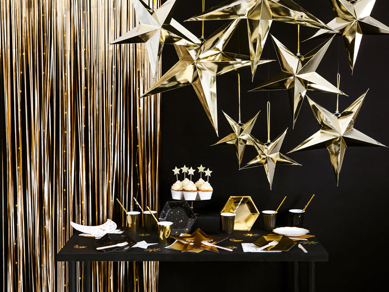 1 Glittervorhang - 2,5m - Gold