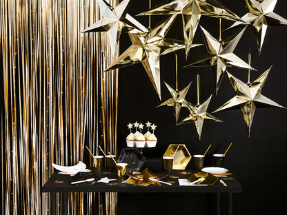 1 Glittervorhang - 2,5m - Gold