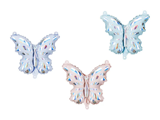 3 Ballons - Schmetterlinge Girlande