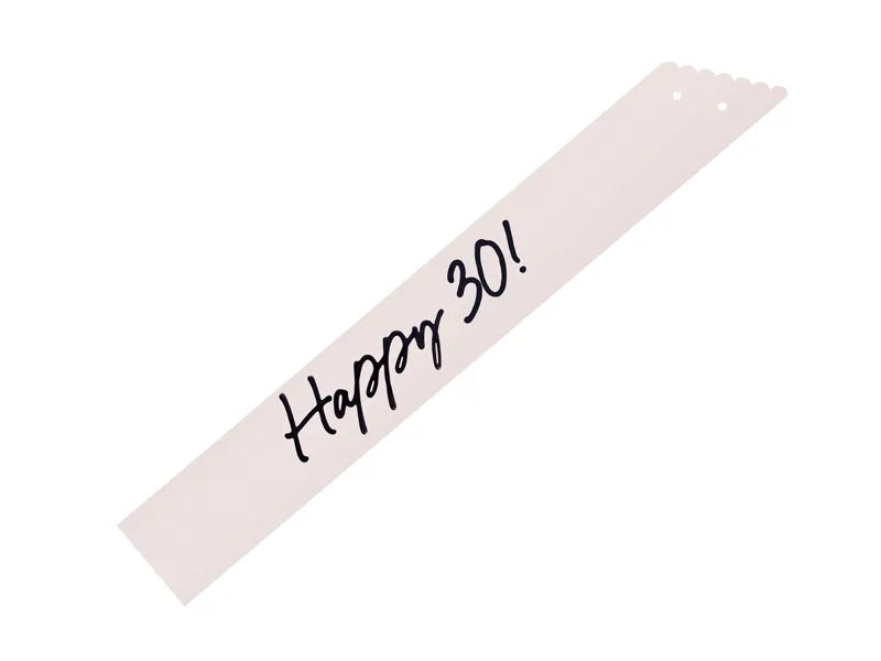 1 Schärpe - Happy 30 - Creme