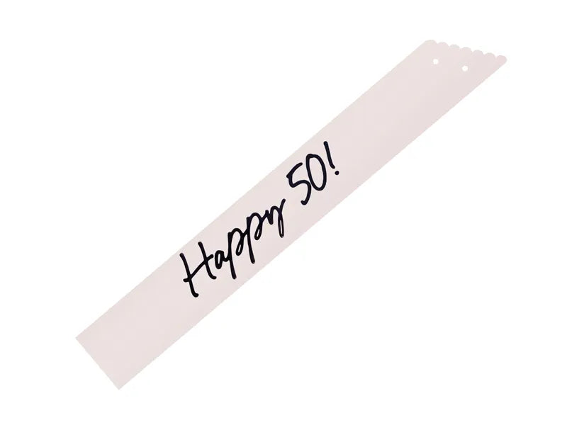 1 Schärpe - Happy 50 - Creme