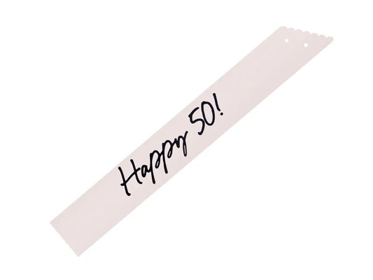 1 Schärpe - Happy 50 - Creme