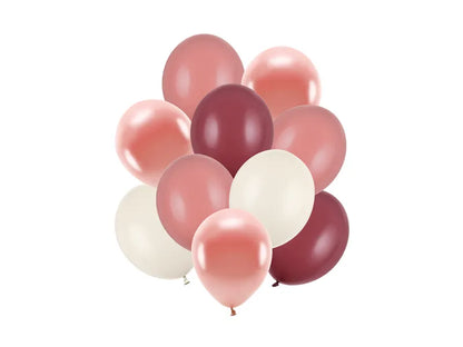 10 Luftballons - Ø 27cm & 30cm - Rosegold & Pastel Pink